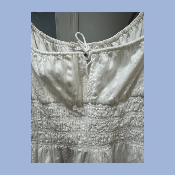 Aritzia Coquette White Puff Sleeve Kay Babydoll Dress - Picture 3 of 7